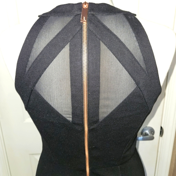Ted Baker London Black Mesh Bodycon Dress Size 2 - Picture 6 of 12